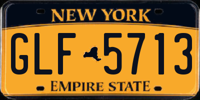 NY license plate GLF5713