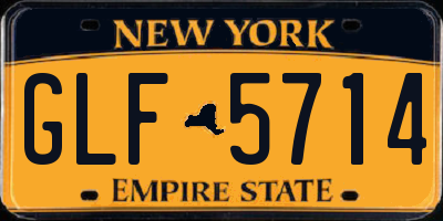 NY license plate GLF5714