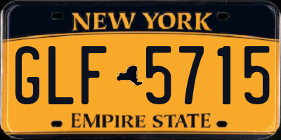 NY license plate GLF5715