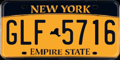 NY license plate GLF5716
