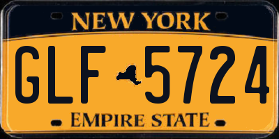 NY license plate GLF5724
