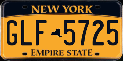 NY license plate GLF5725