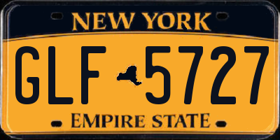 NY license plate GLF5727