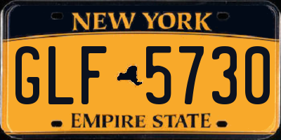 NY license plate GLF5730