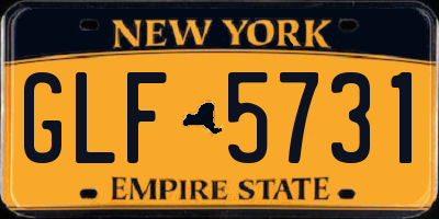 NY license plate GLF5731