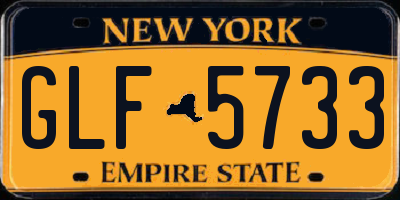 NY license plate GLF5733
