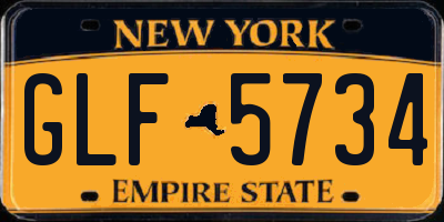 NY license plate GLF5734