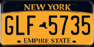 NY license plate GLF5735