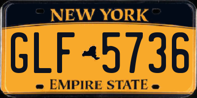 NY license plate GLF5736