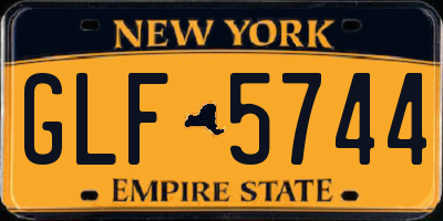 NY license plate GLF5744