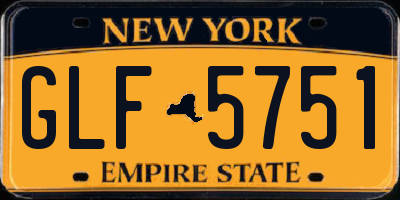NY license plate GLF5751