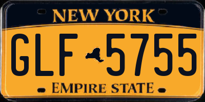 NY license plate GLF5755