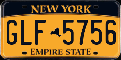 NY license plate GLF5756
