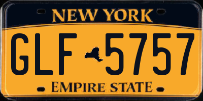 NY license plate GLF5757