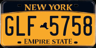 NY license plate GLF5758
