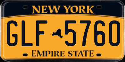 NY license plate GLF5760