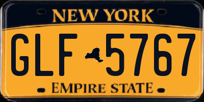NY license plate GLF5767