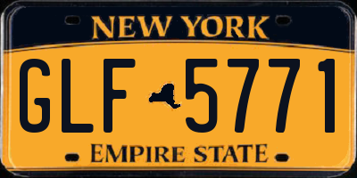 NY license plate GLF5771