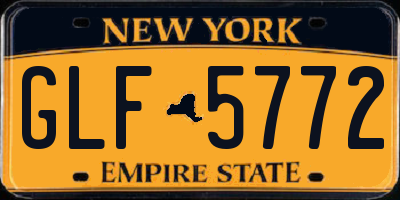 NY license plate GLF5772
