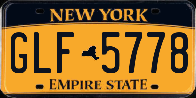 NY license plate GLF5778