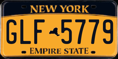 NY license plate GLF5779