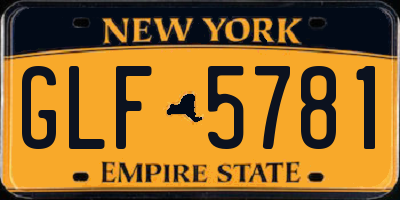 NY license plate GLF5781