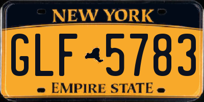 NY license plate GLF5783