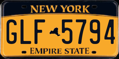 NY license plate GLF5794