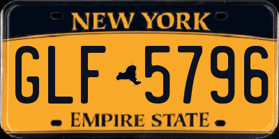 NY license plate GLF5796