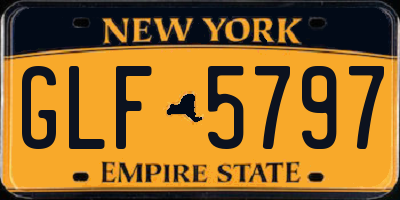 NY license plate GLF5797