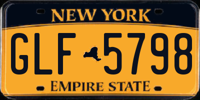 NY license plate GLF5798