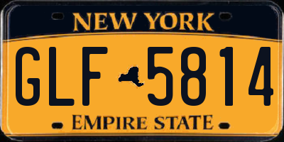 NY license plate GLF5814