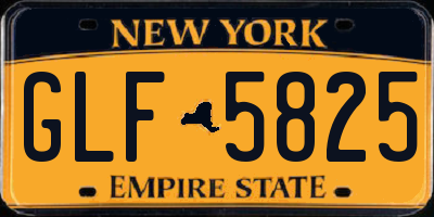 NY license plate GLF5825