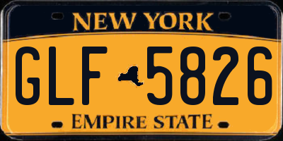 NY license plate GLF5826
