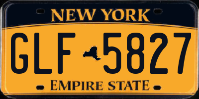 NY license plate GLF5827