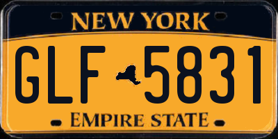 NY license plate GLF5831
