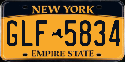 NY license plate GLF5834