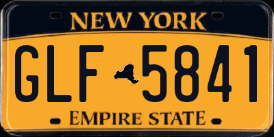 NY license plate GLF5841