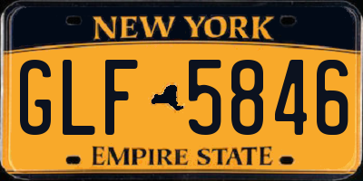 NY license plate GLF5846