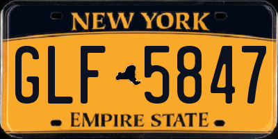 NY license plate GLF5847