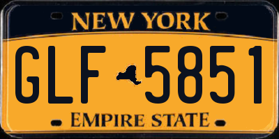 NY license plate GLF5851