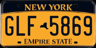NY license plate GLF5869