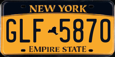 NY license plate GLF5870