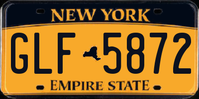 NY license plate GLF5872