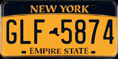 NY license plate GLF5874