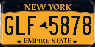 NY license plate GLF5878