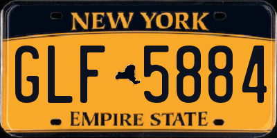 NY license plate GLF5884