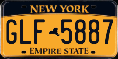 NY license plate GLF5887