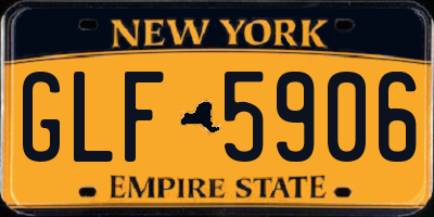 NY license plate GLF5906