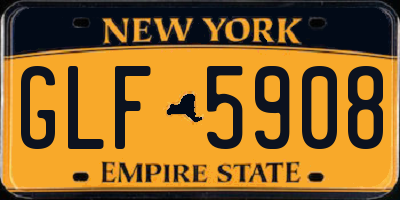 NY license plate GLF5908